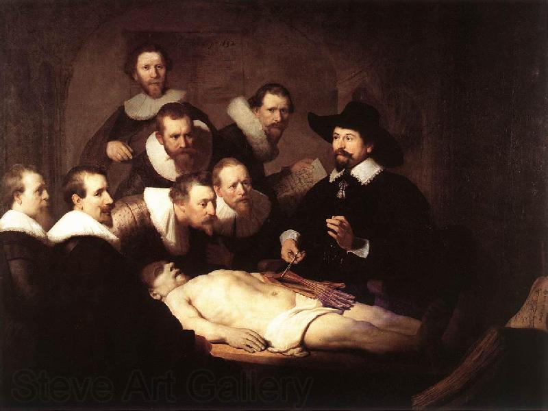 REMBRANDT Harmenszoon van Rijn The Anatomy Lesson of Dr.Nicolaes Tulp (mk08) Spain oil painting art